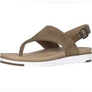 Women’s Ugg Alessia Coffee Suede/Patent Sandal Size 7.5M